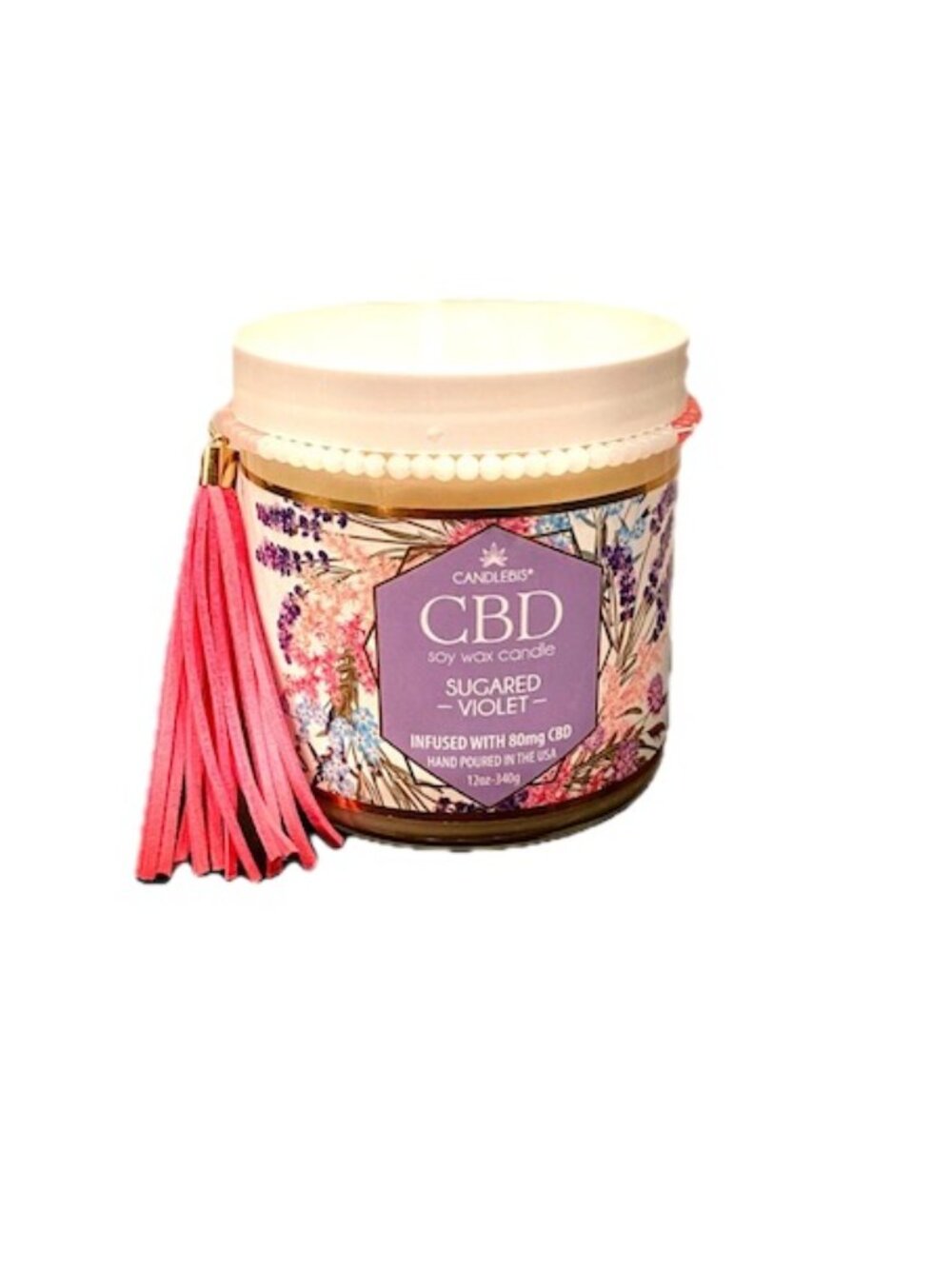 Candlebis CBD Soy Wax Candle Hand Poured 80mg CBD NEW